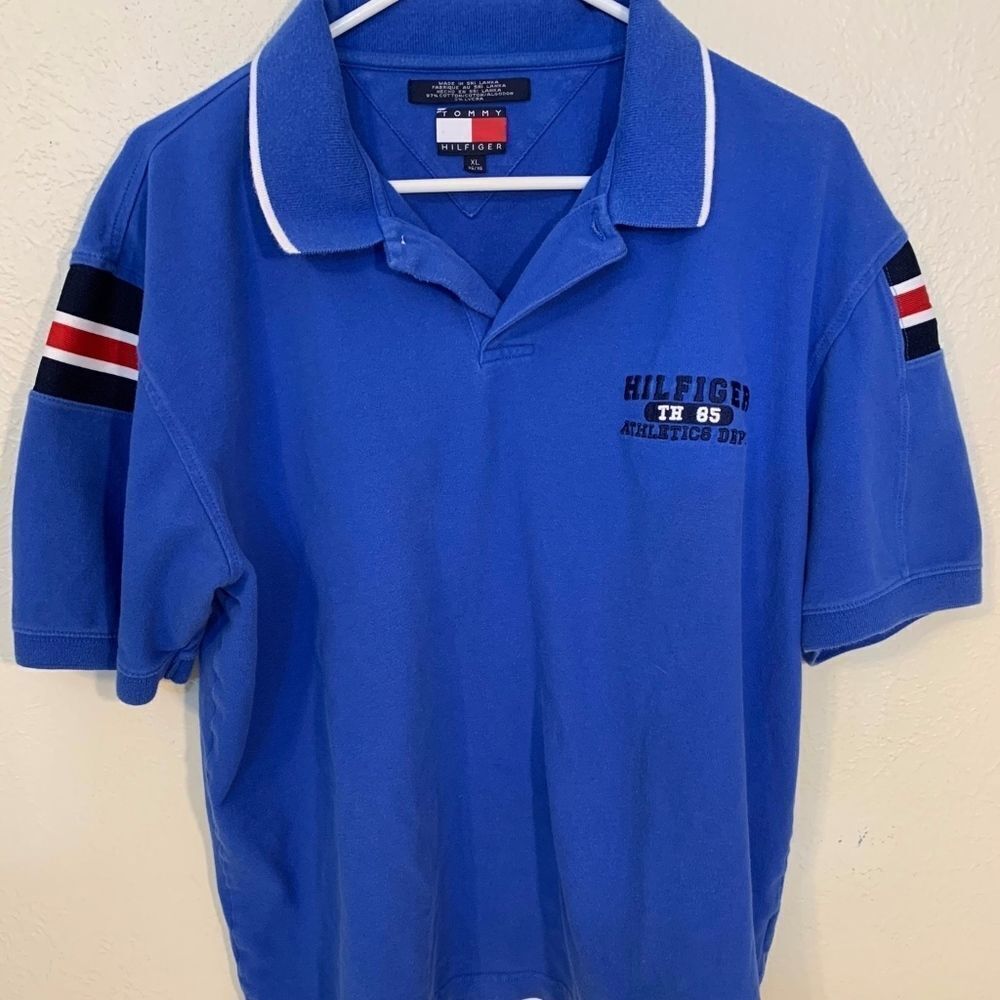 Tommy Hilfiger VTG Blue Polo‎ Rugby Style…